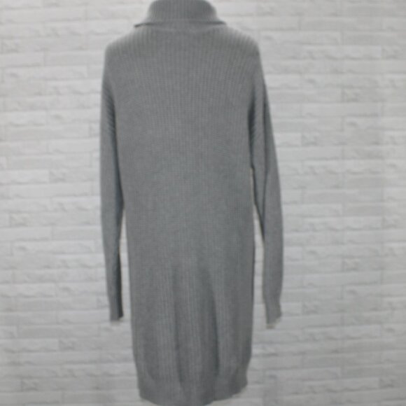 LOVERS & FRIENDS Sweater Dress Turtleneck Knit Neutral Chunky Gray XS - Picture 4 of 12